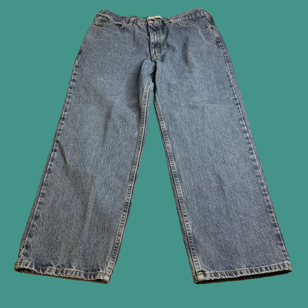 Lee Relaxed Fit Jeans 38x29 Workwear Loose Fit Denim Blue Y2K Straight Leg